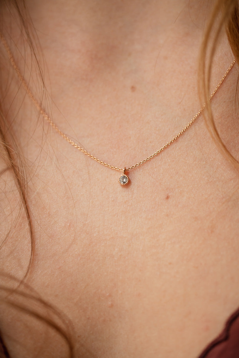 Collier Love M diamant Salt & Pepper