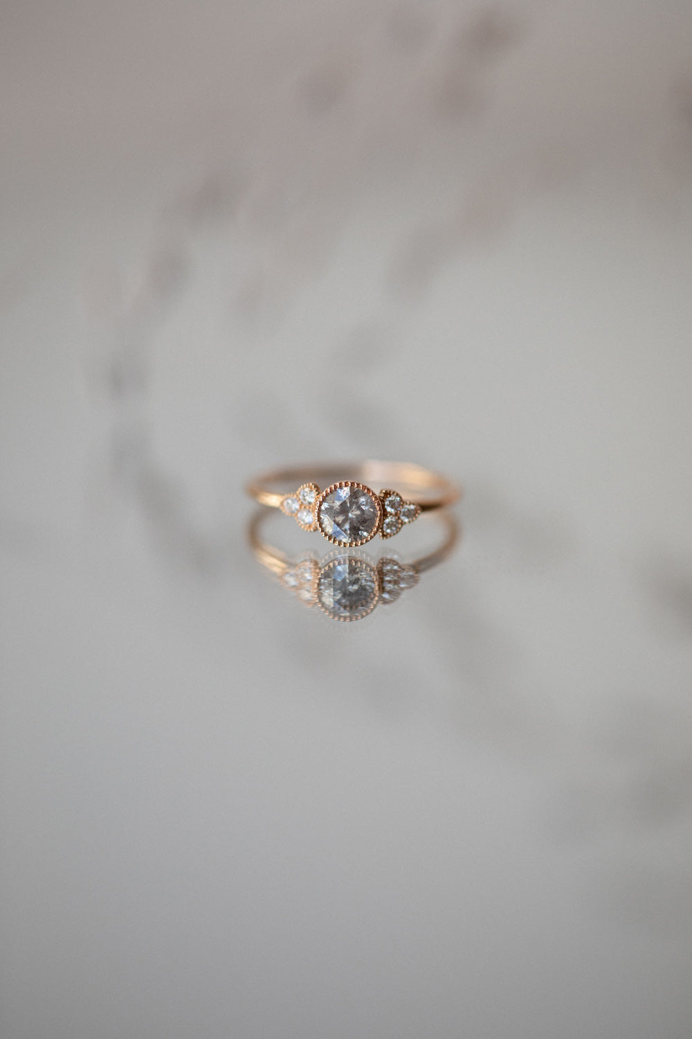 Bague Flora L Diamant Salt & Pepper