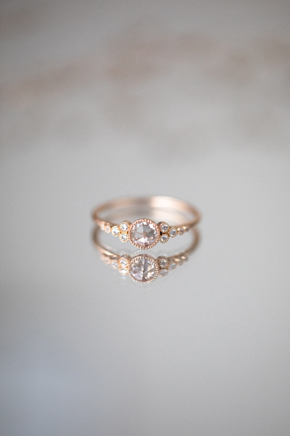 Bague Iris L Saphir blanc