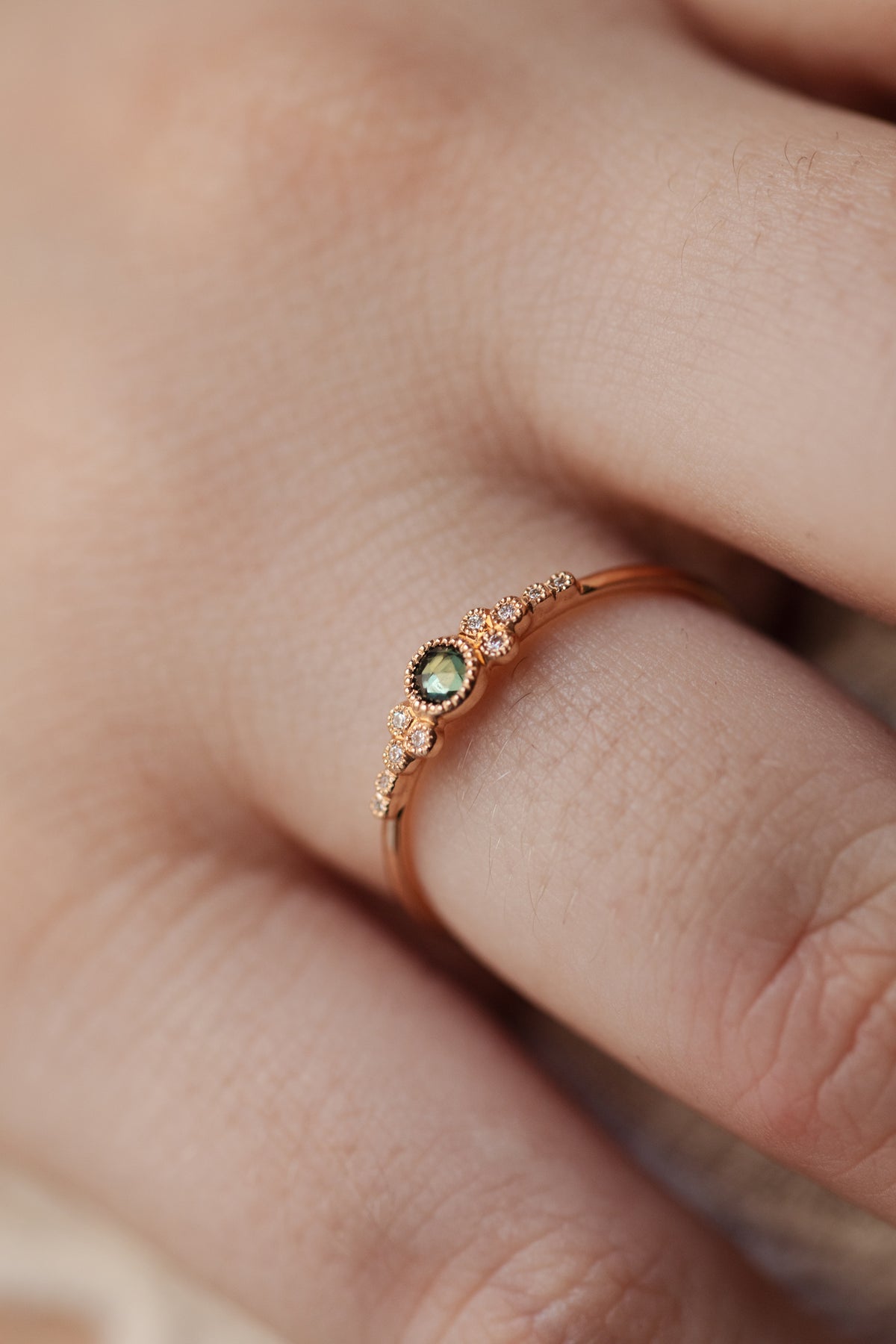 Bague Iris S Saphir vert