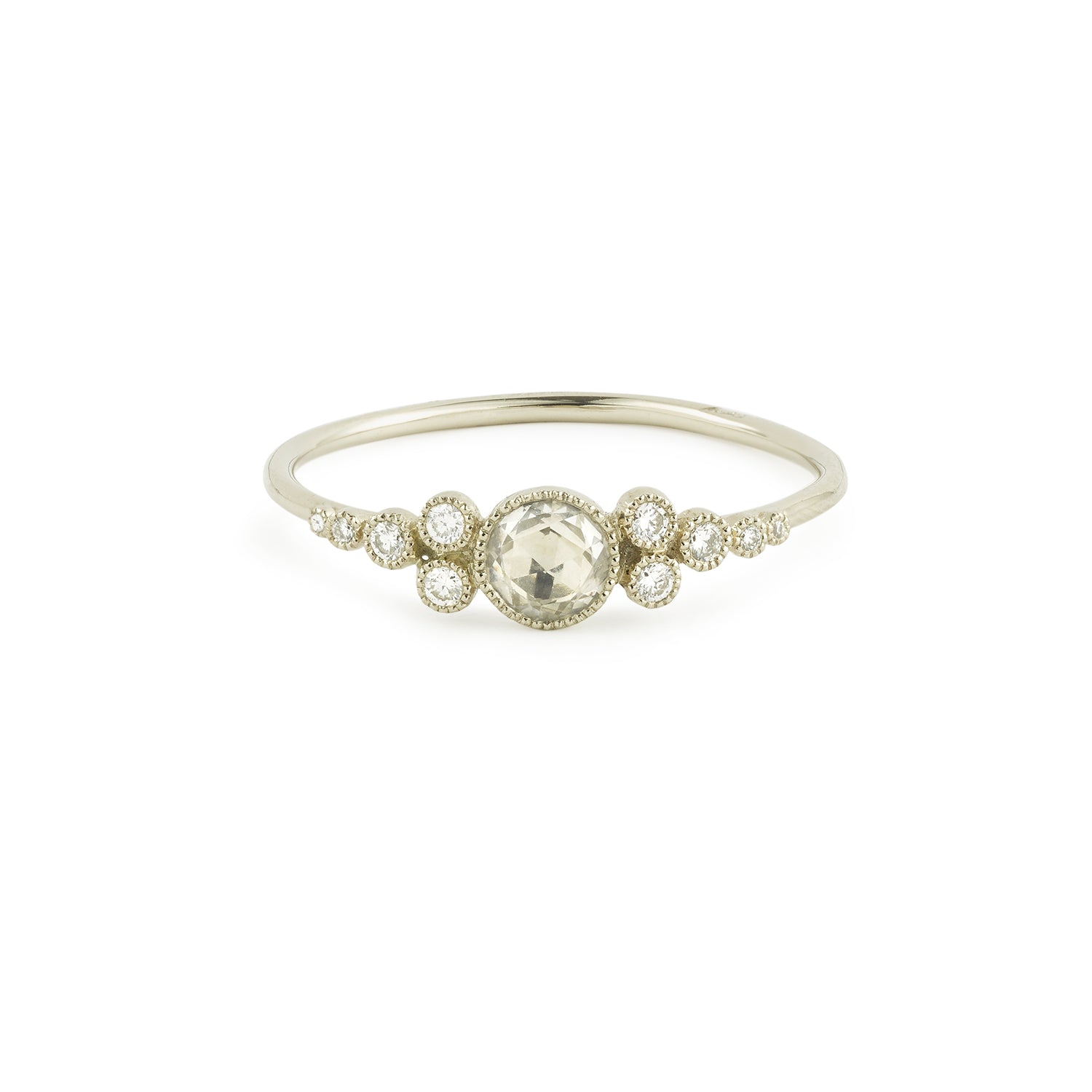Bague Iris M Saphir Blanc Rosecut - Archives