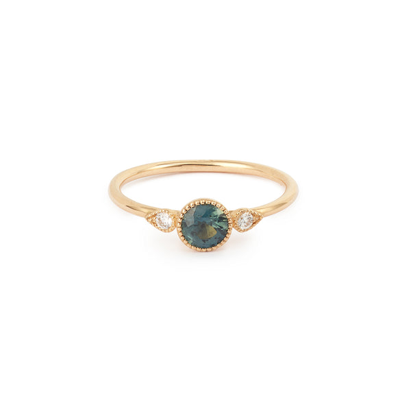 Bague de fiançailles saphir mermaid Myrtille Beck Paris