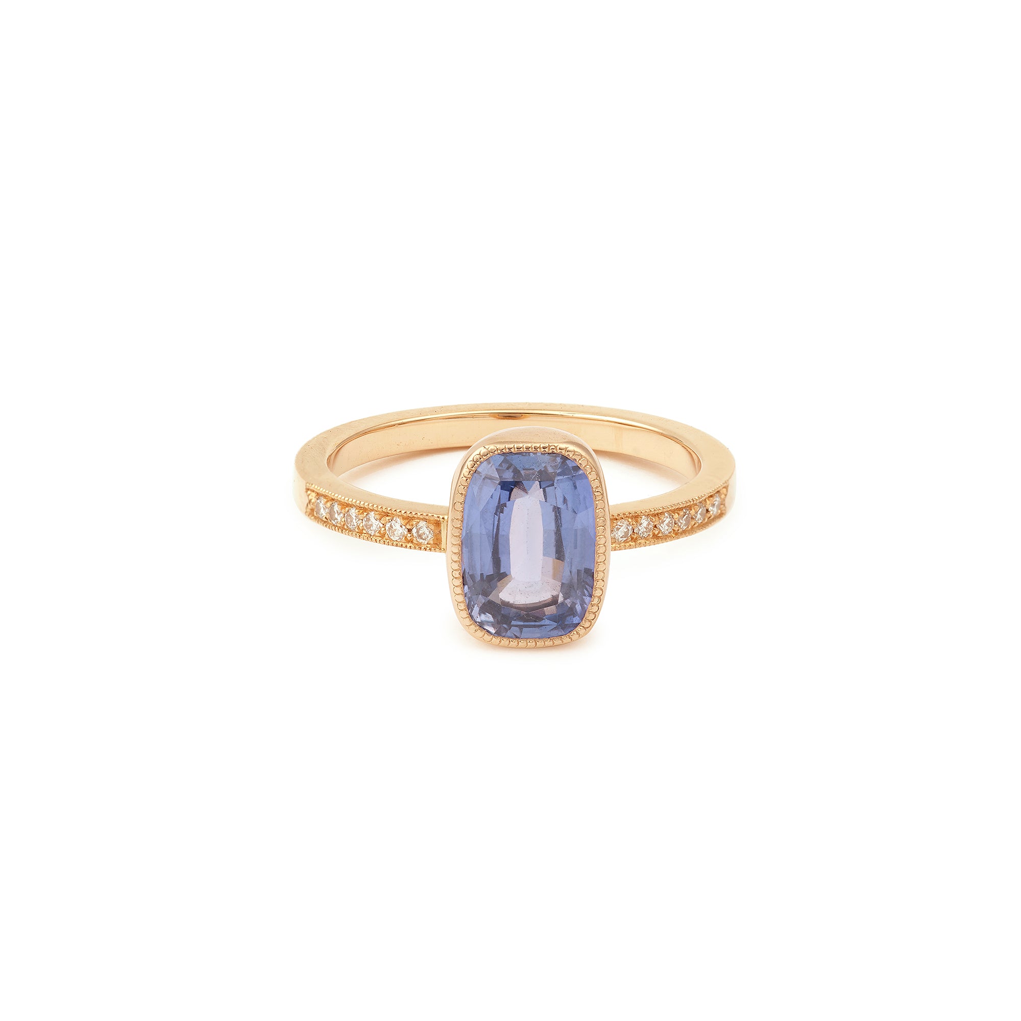 Pièce Unique Juliette saphir bleu coussin