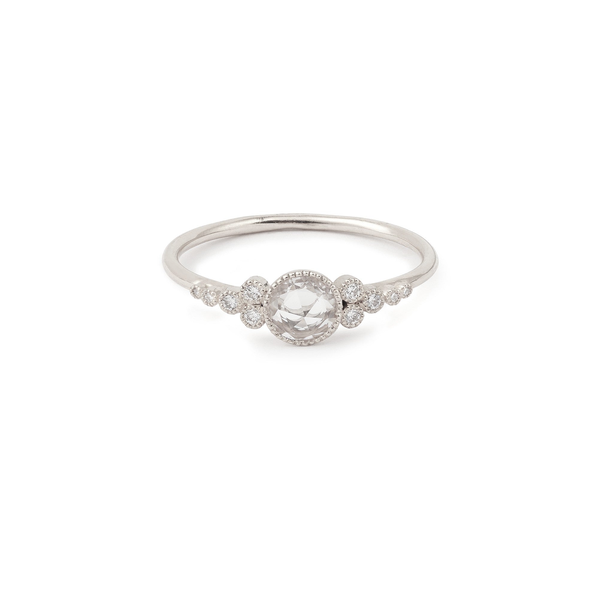 Bague Iris L Saphir blanc
