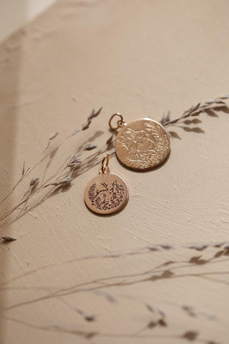 Médaille Faon petit modèle - 1,4cm