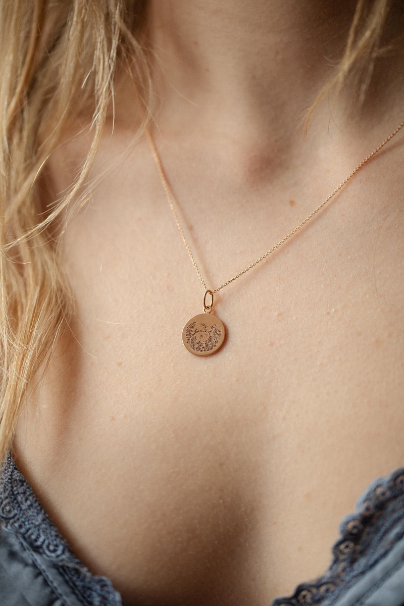 Médaille Faon petit modèle - 1,4cm
