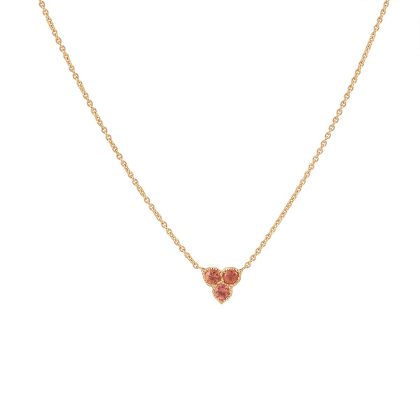 Pièce Unique Collier Flora Saphirs Umba Orangés