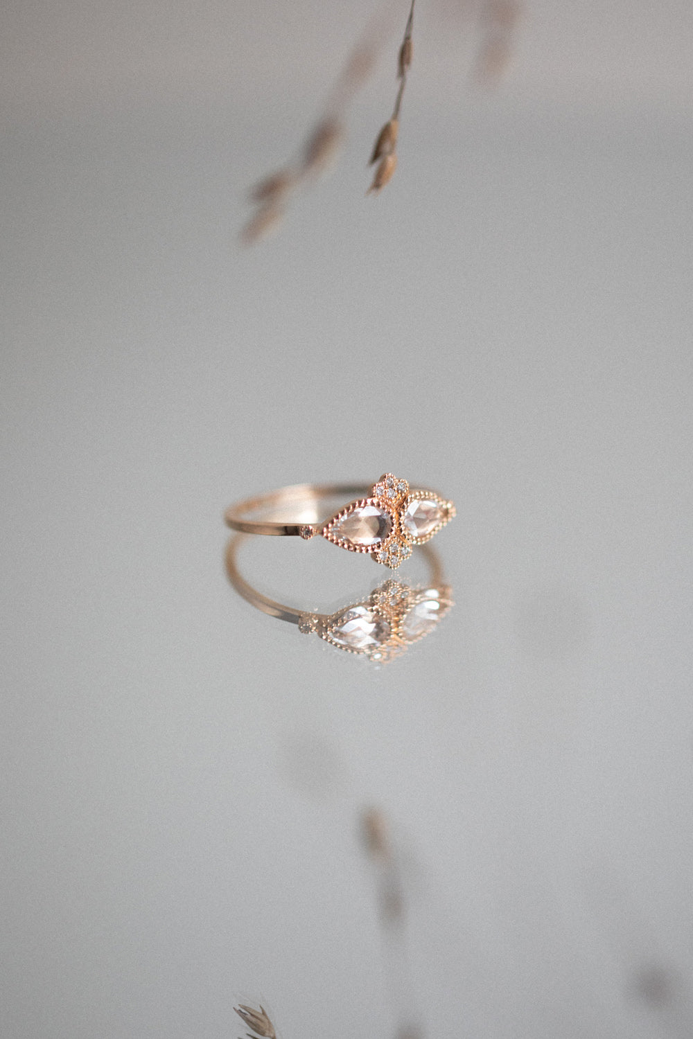 Bague Âmes Soeurs Saphirs blancs et Diamants