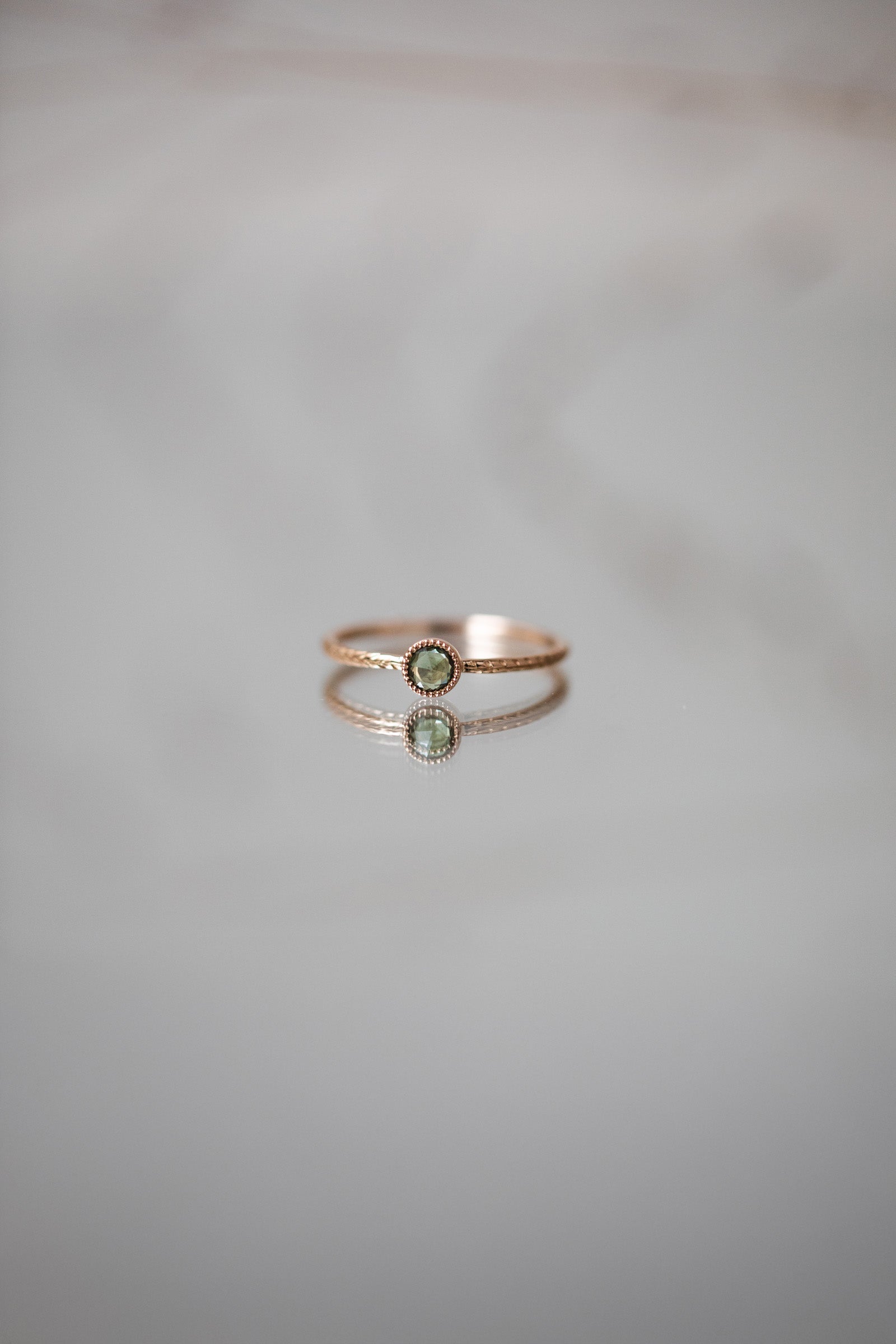 Bague Cybele M Saphir Vert Rosecut