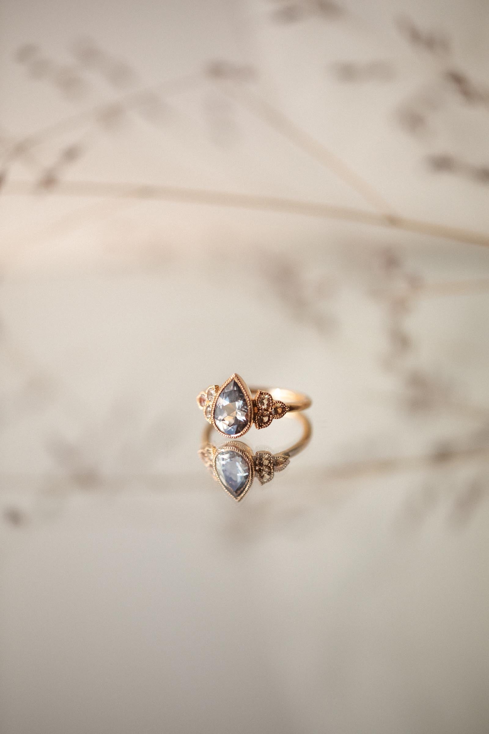 Pièce Unique Flora Saphir Umba Mauve Poire