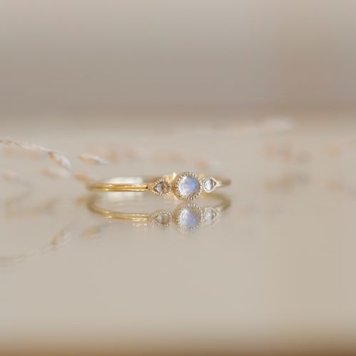 Bague Amour Céleste S Pierre de lune