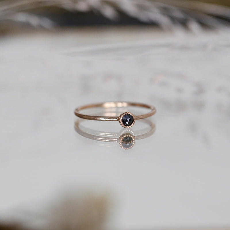 Solitaire Mini Love Ring S Diamant noir