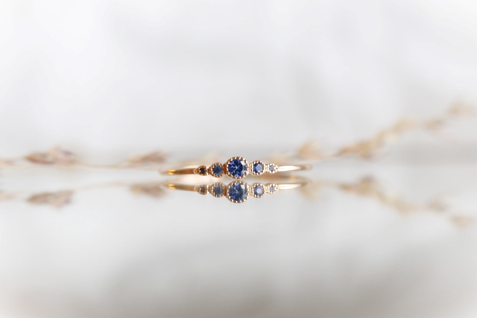 Bague Petit Amour Céleste Saphirs bleus