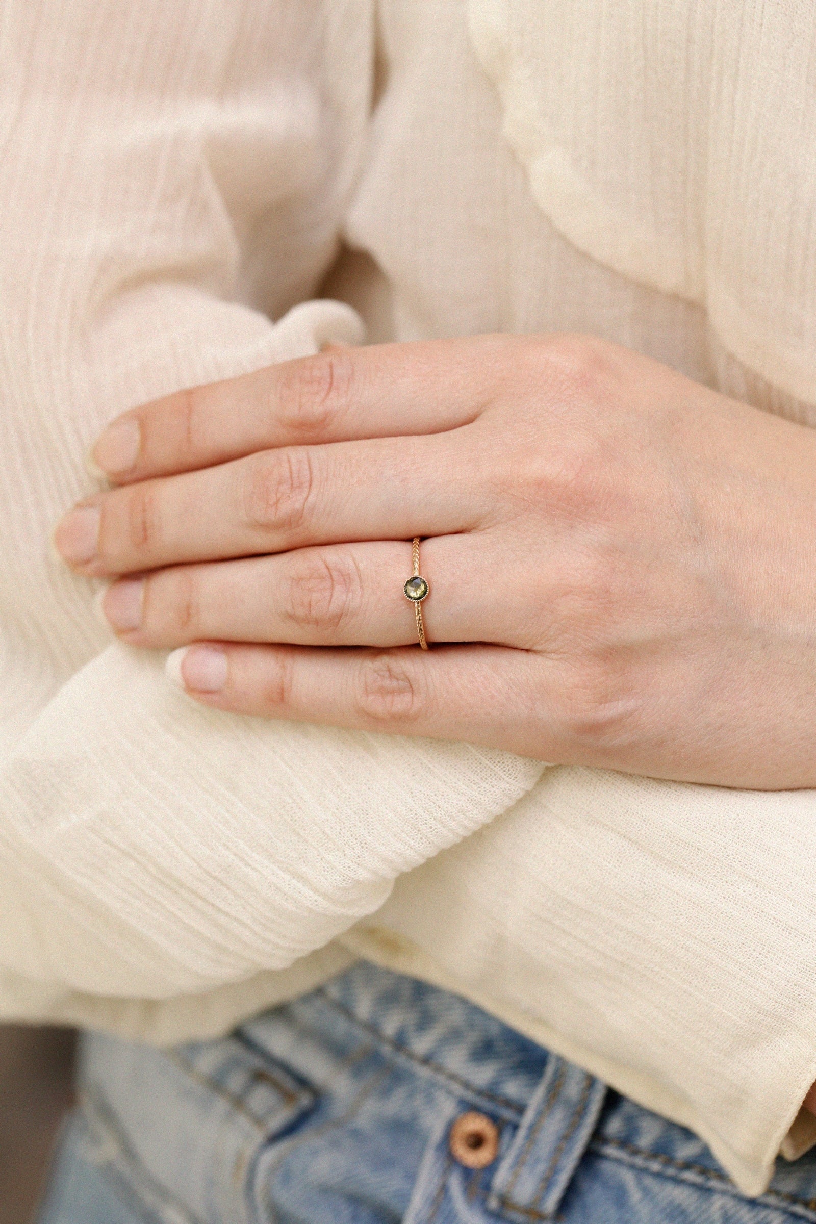 Bague Cybèle M Saphir vert
