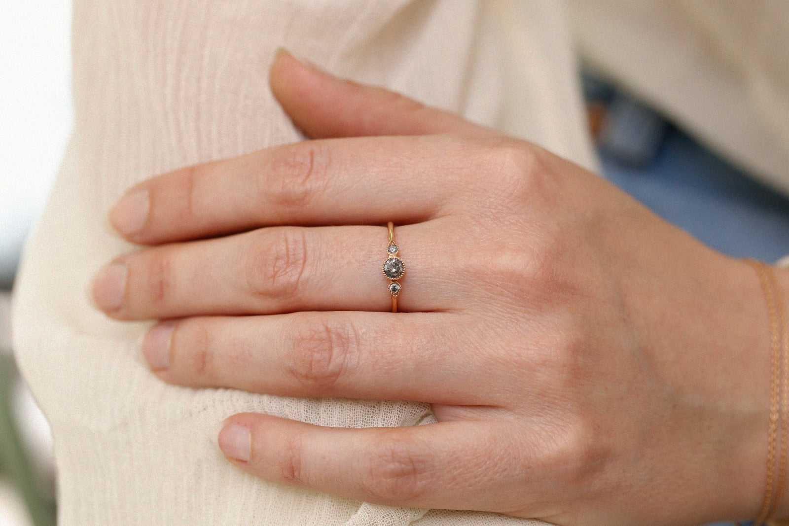 Bague Amour Céleste M Diamants Salt & Pepper