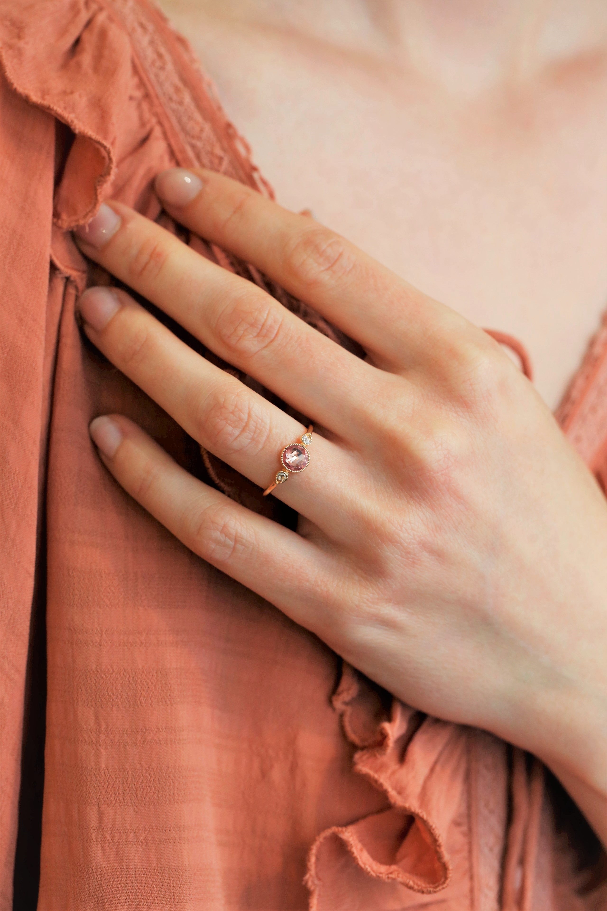 Bague Amour Céleste XL Saphir rose