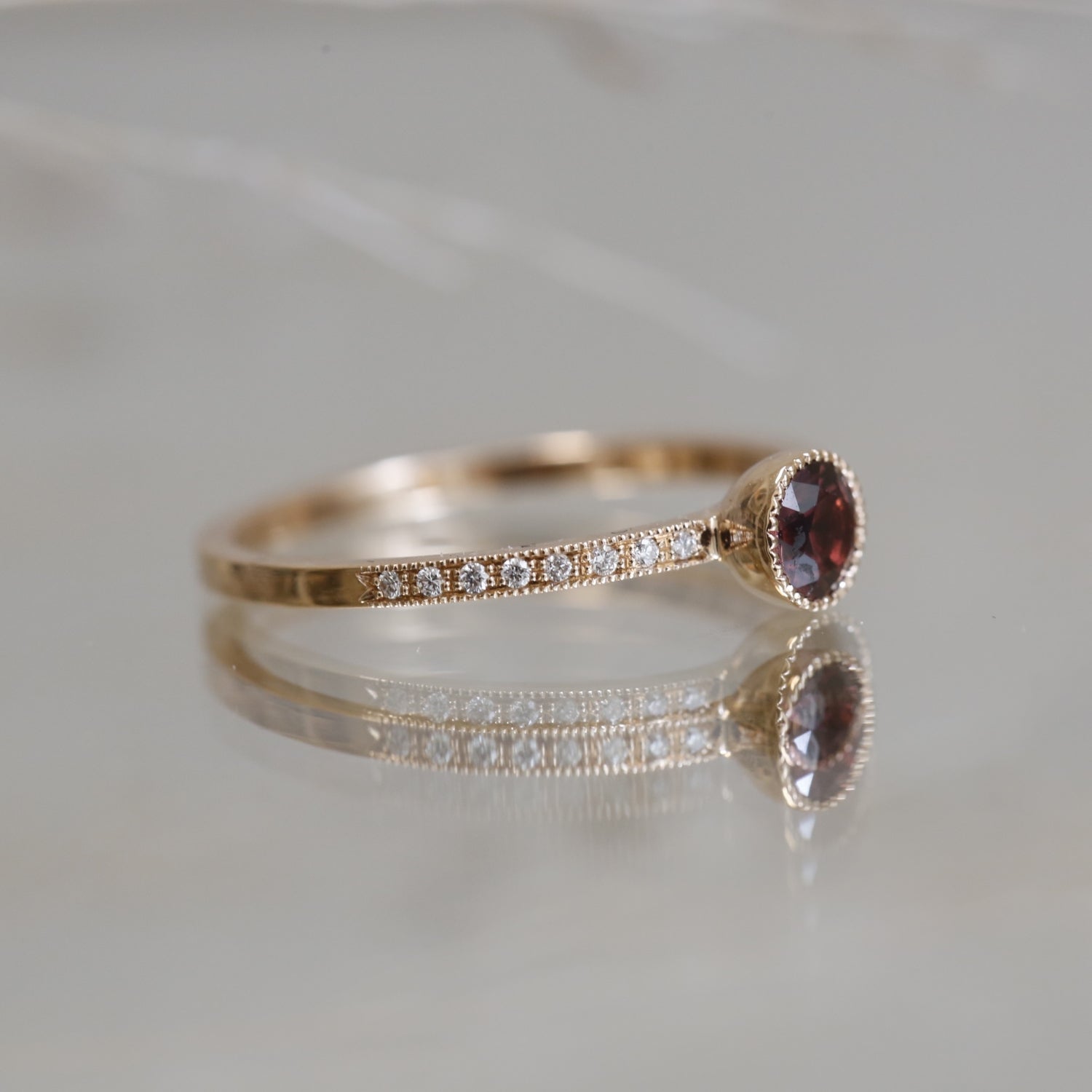 Bague Juliette M saphir Umba Bordeaux