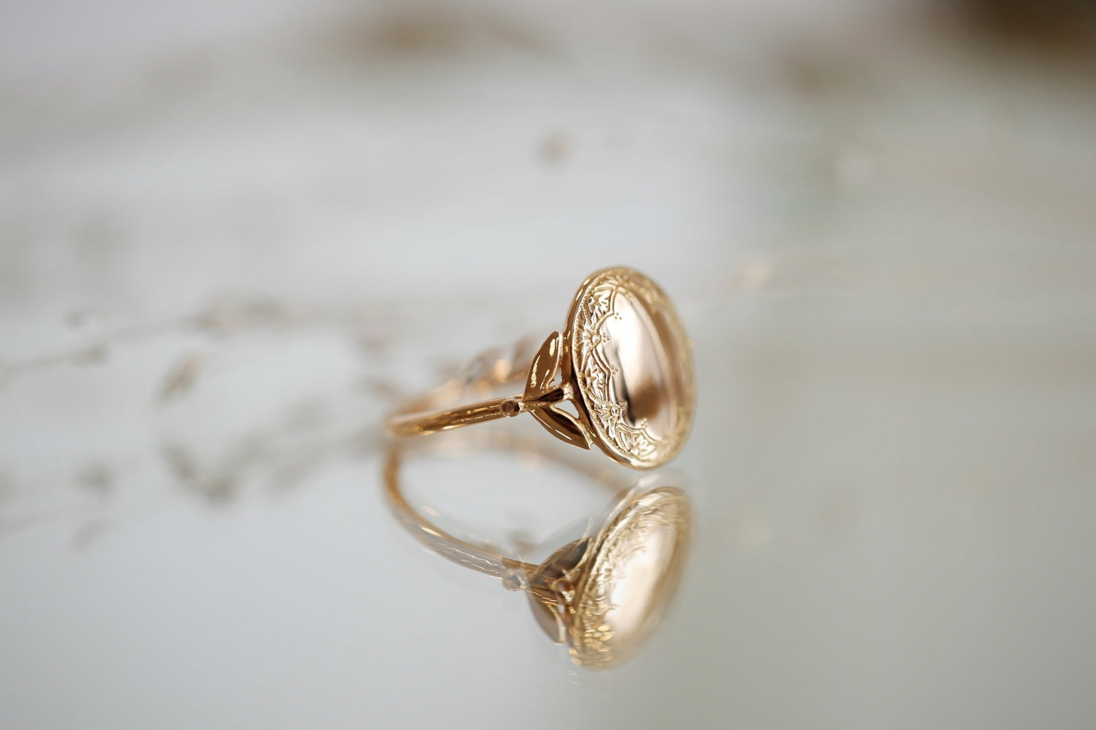 Chevalière Feuillage