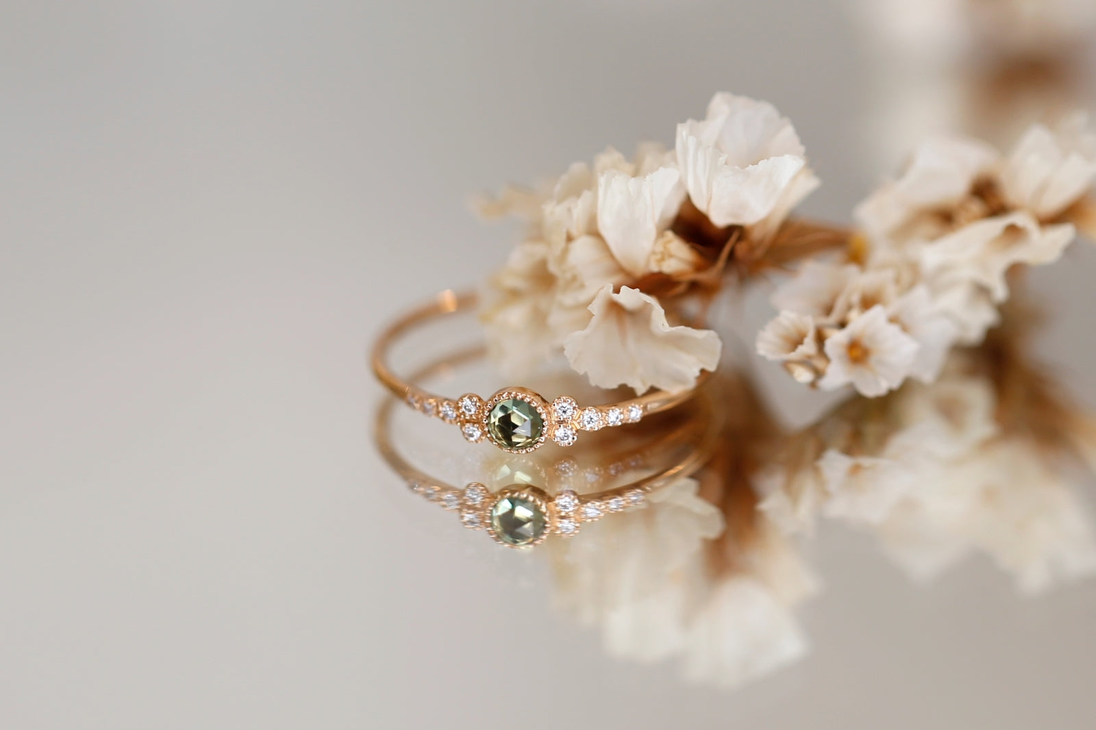 Bague Iris S Saphir vert