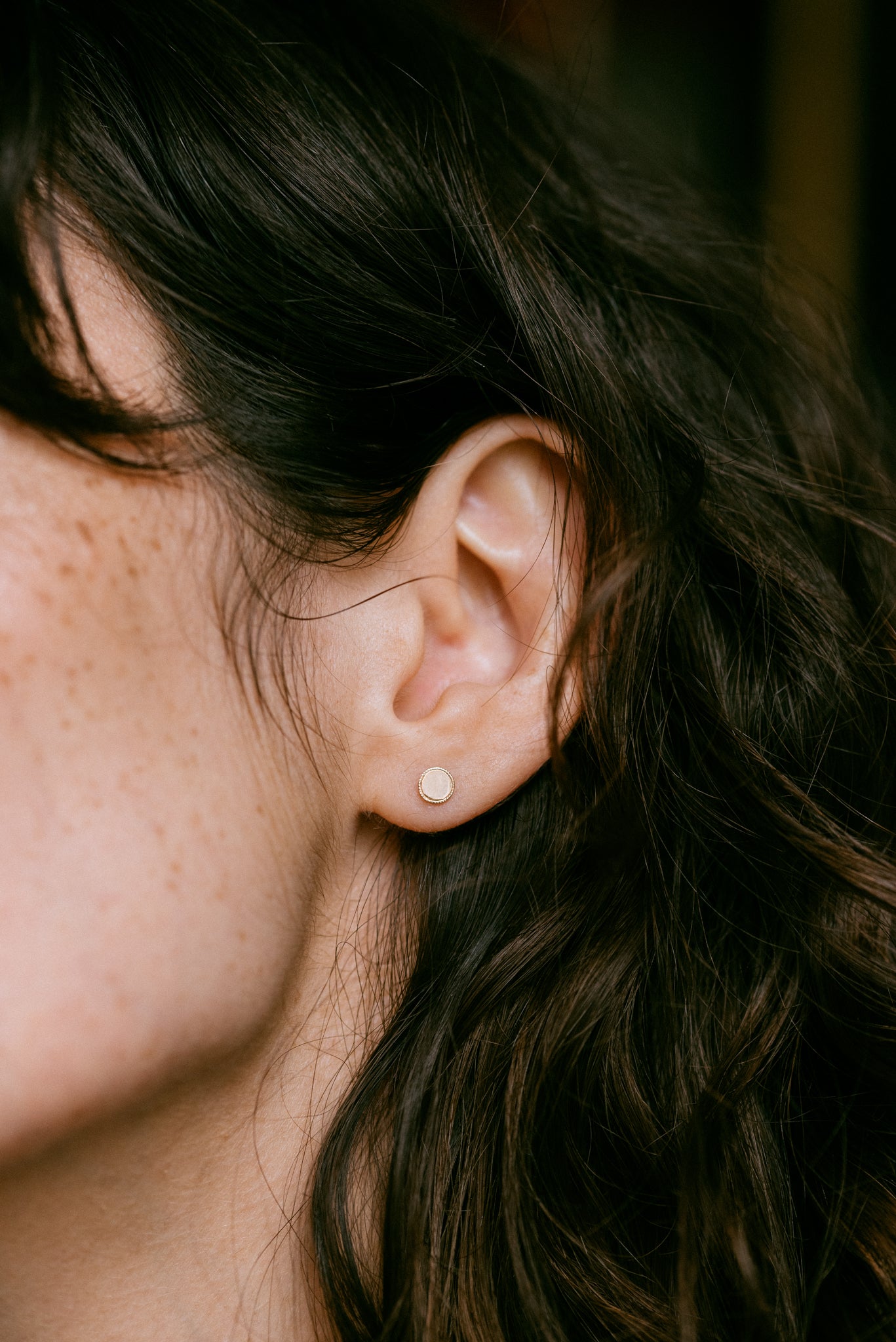 Boucle d'oreille Mini Milgrain 5 mm
