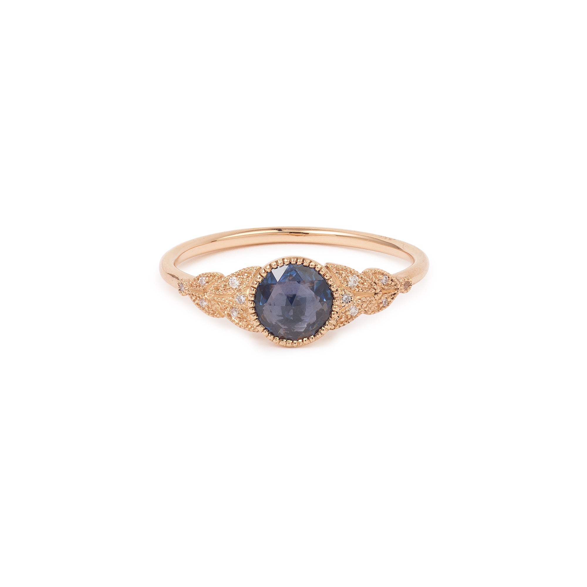 Bague Feuillage XL Saphir bleu