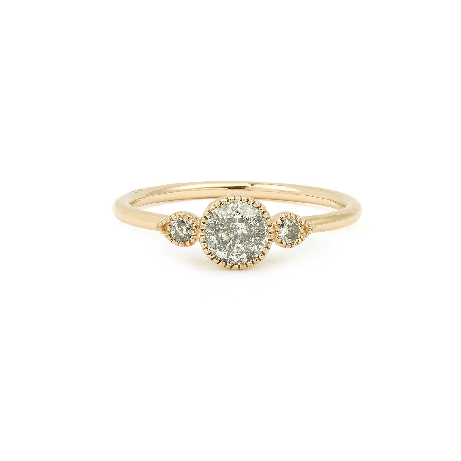 Bague - Bague Amour Céleste L Bague de créateur fiançailles Myrtille Beck Paris diamants gris