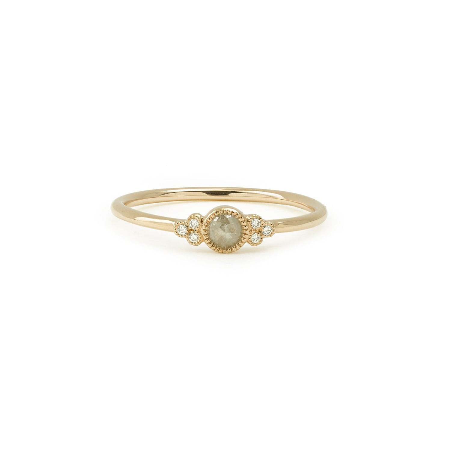 Bague Flora S diamant Icy, Myrtille Beck, bague de fiançailles de créateur, bague de fiançailles ancienne