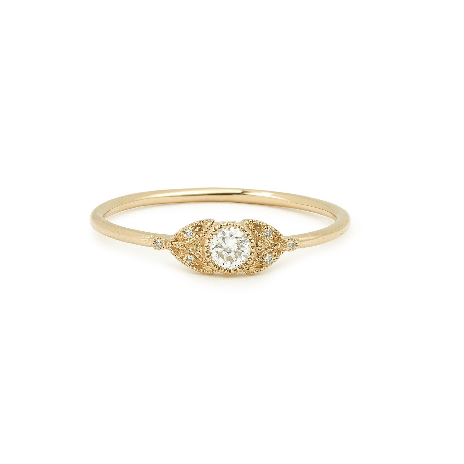 Bague Feuillage S simple, Myrtille Beck, bague de fiançailles de créateur, bague vintage, paris