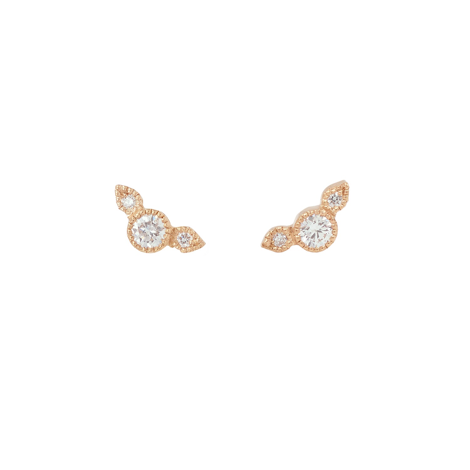  Boucle d'oreille Amour Céleste XS diamants blancs-Myrtille Beck
