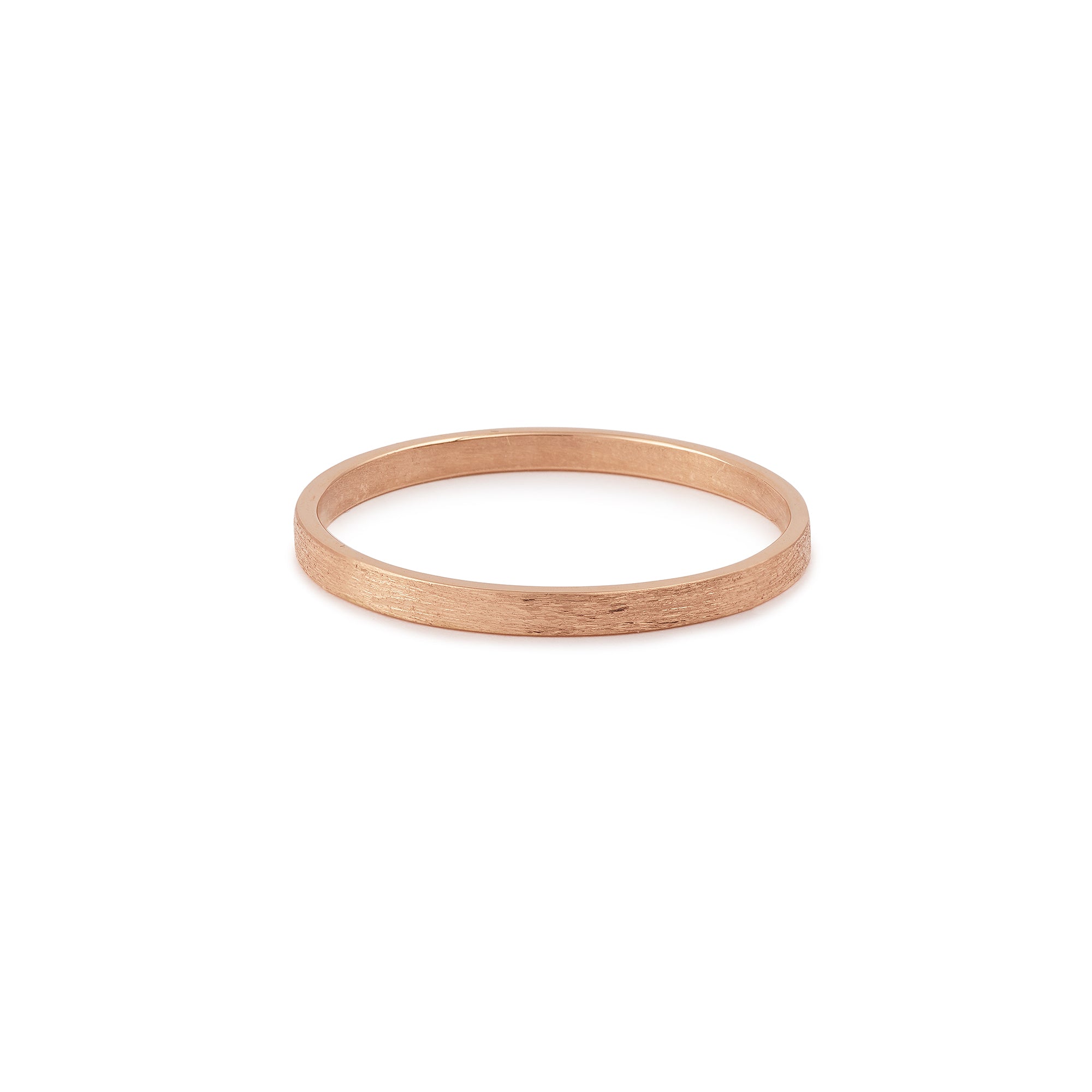 Alliance pour homme Saturne S en or rose, Myrtille Beck Paris, alliance de créateur pour homme, alliances plates originales