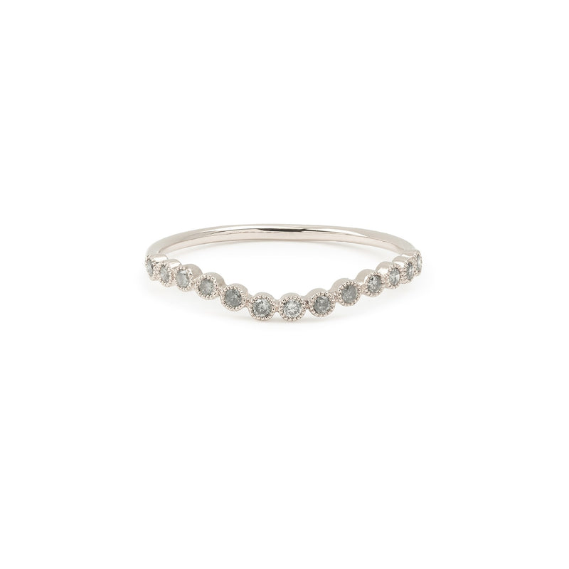 Alliance Céleste Wave Diamants Salt & Pepper