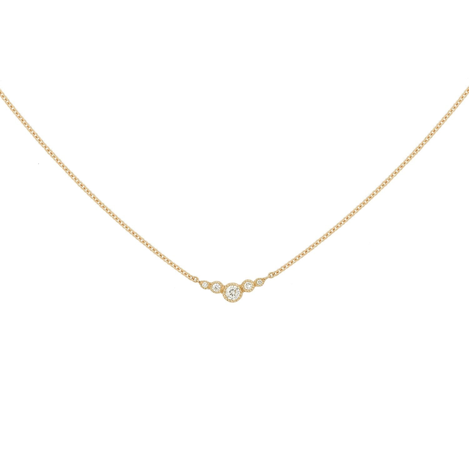 Collier - Collier Petit Amour Céleste Diamants or rose, Myrtille Beck, collier fin diamants, collier de mariage, Myrtille Beck Paris, Collier de créateur, collier or et diamants