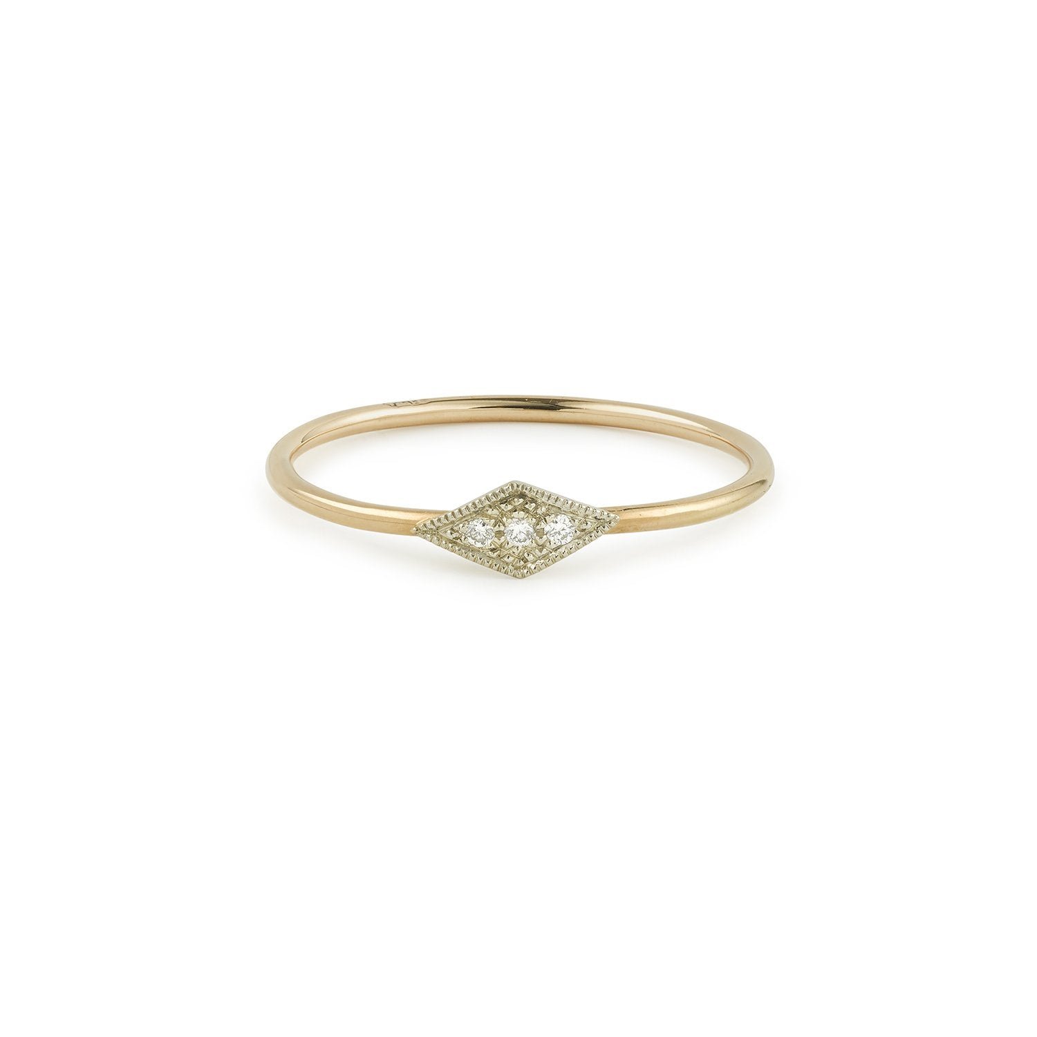 Bague Allegria Losange, Myrtille Beck. Bague fine enor et diamants