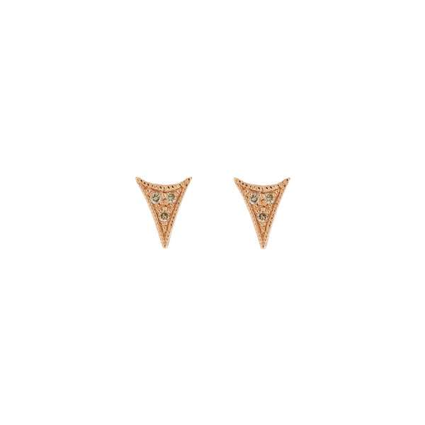 Boucle d'oreille Allegria Triangle Diamants Champagne