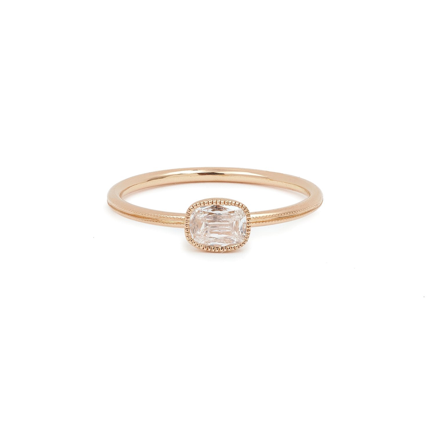 Solitaire diamant Myrtille Beck, pièce unique