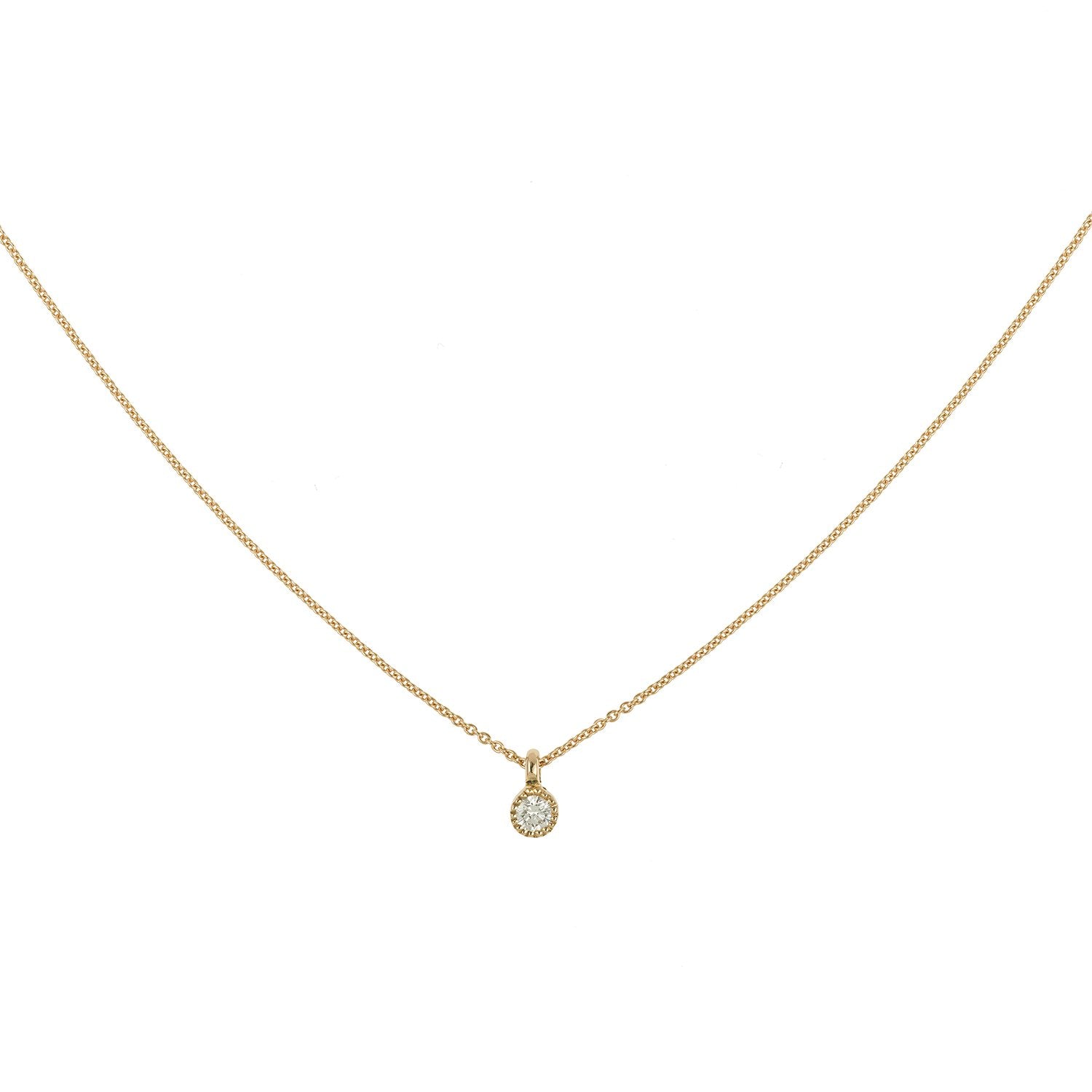 Collier - Collier Love S pendentif diamant or rose, Myrtille Beck, collier fin diamant, collier de mariage, Myrtille Beck Paris, Collier de créateur, collier or et diamants