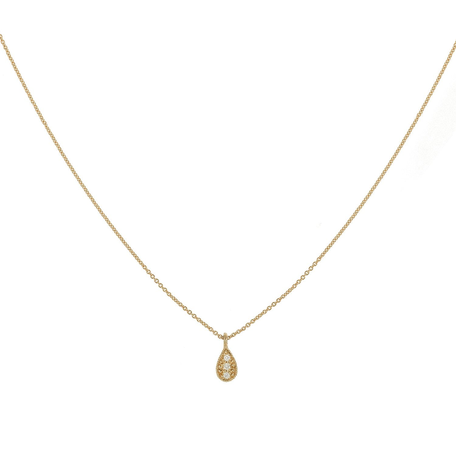 Collier Allegria Goutte, Myrtille Beck, collier de créateur, collier vintage, collier or et diamants