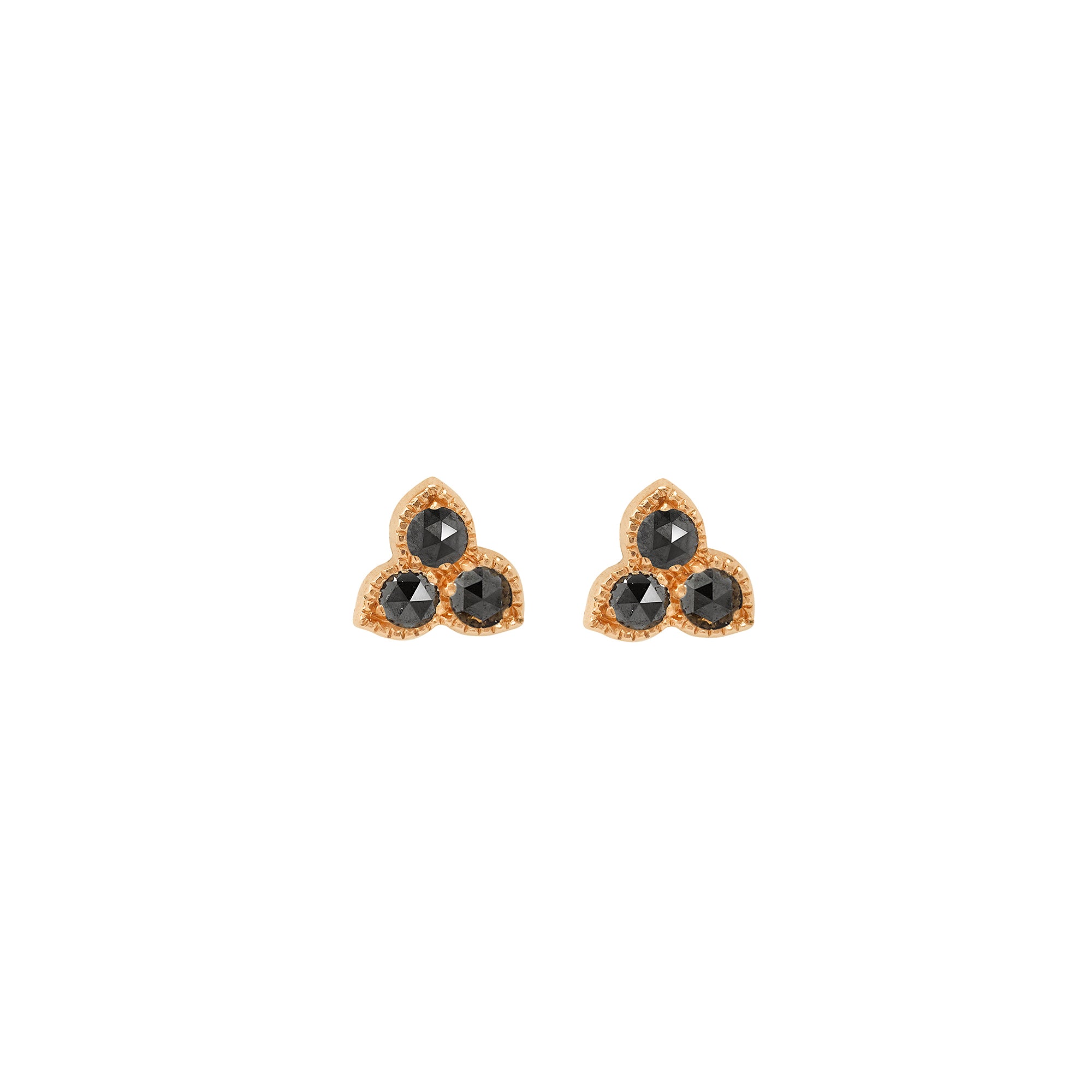 Boucle d'oreille Flora Diamants noirs