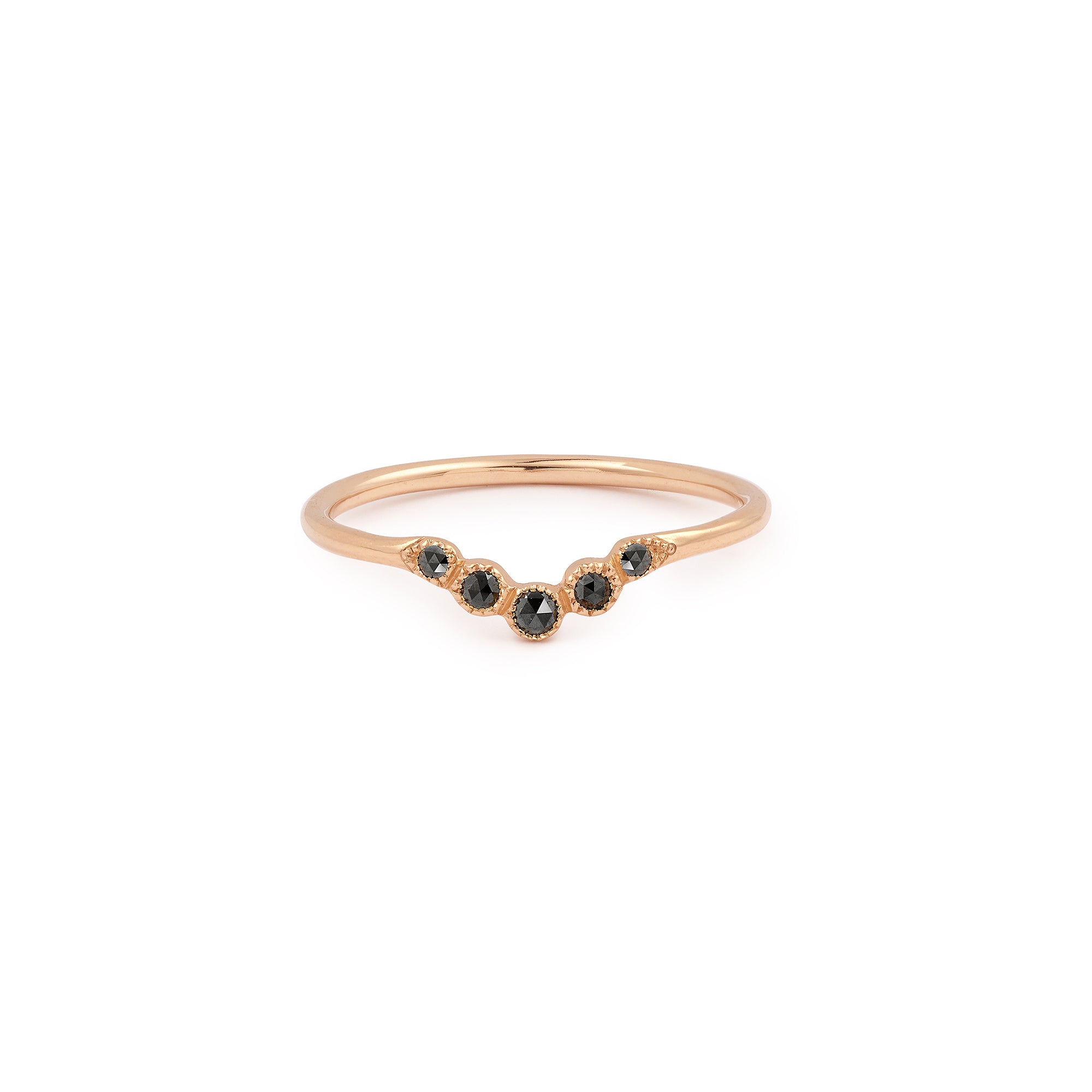 Bague Petit Amour Céleste Curve XL Diamants noirs