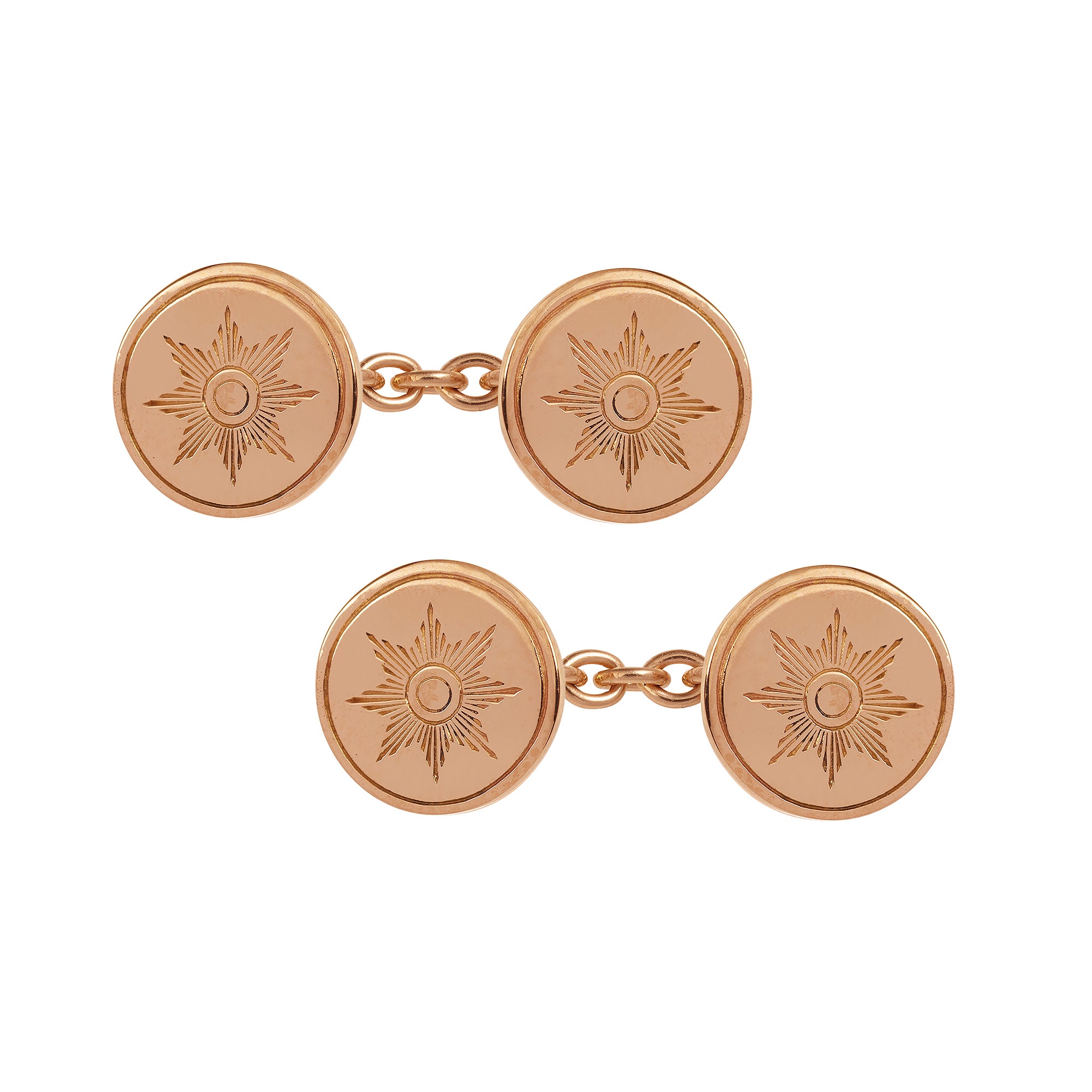 Bouton de manchette rond tout Soleil