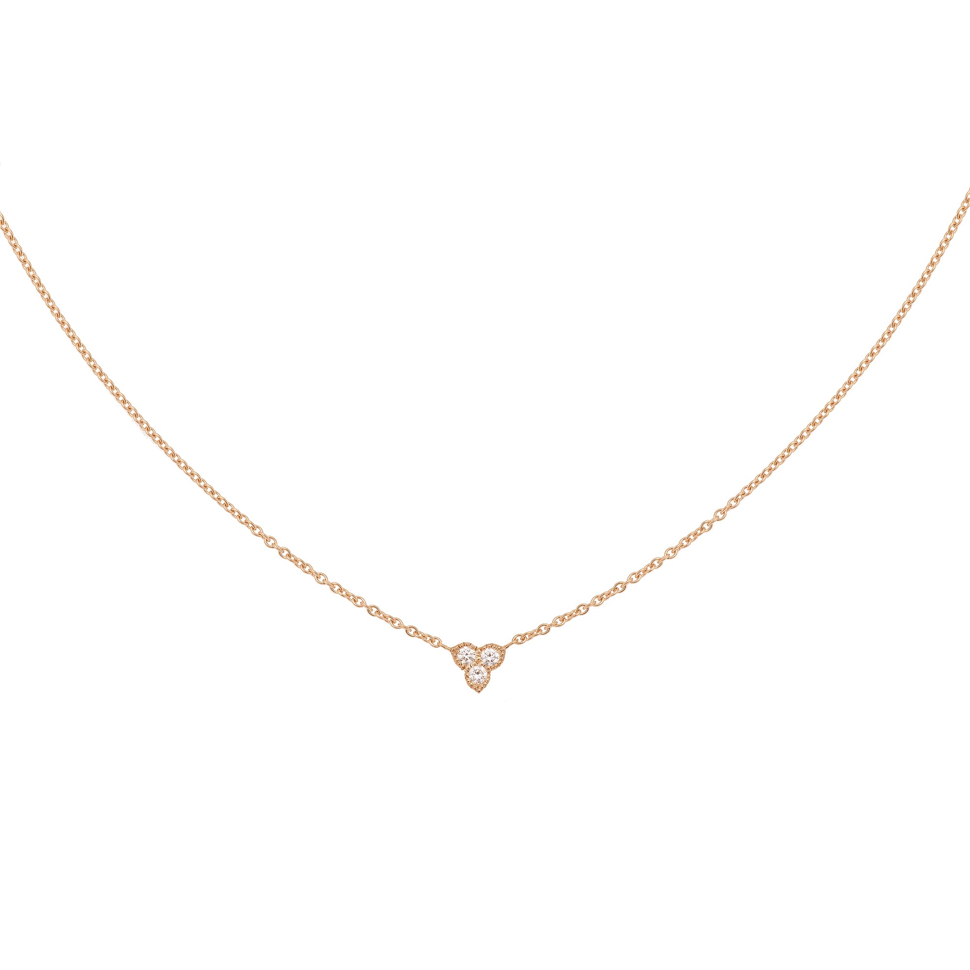 COLLIER- COLLIER FLORA S DIAMANTS OR ROSE- MYRTILLE BECK- COLLIER FIN EN OR ET DIAMANTS
