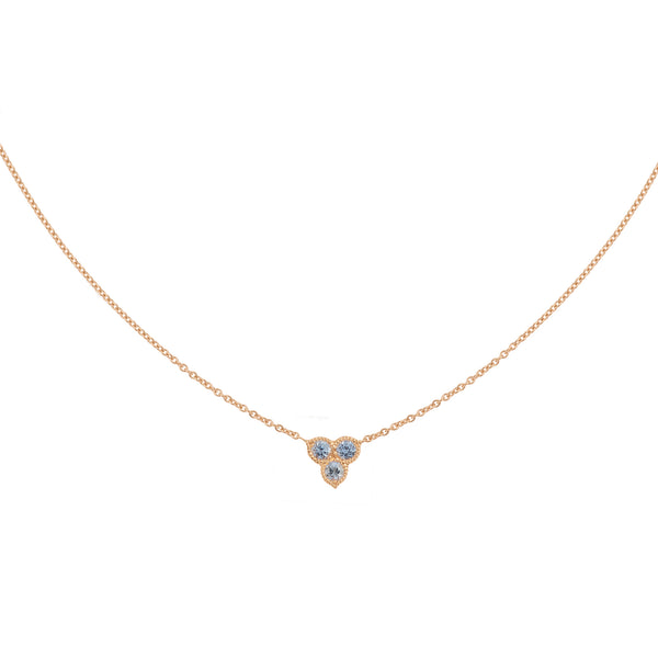 Collier Flora L Saphirs Gris Verts