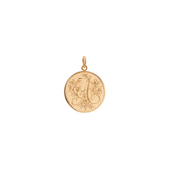 Médaille Feuillage initiale 1,8 cm