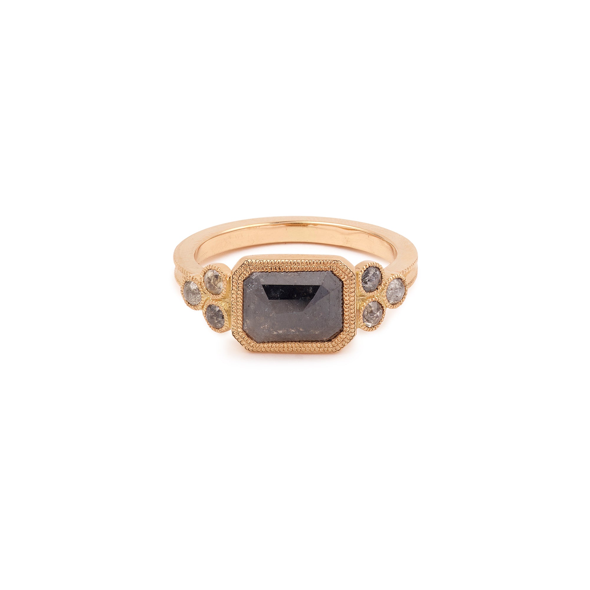 Pièce unique n°4/2022, Bague Flora Salt & Pepper et Nas Grey