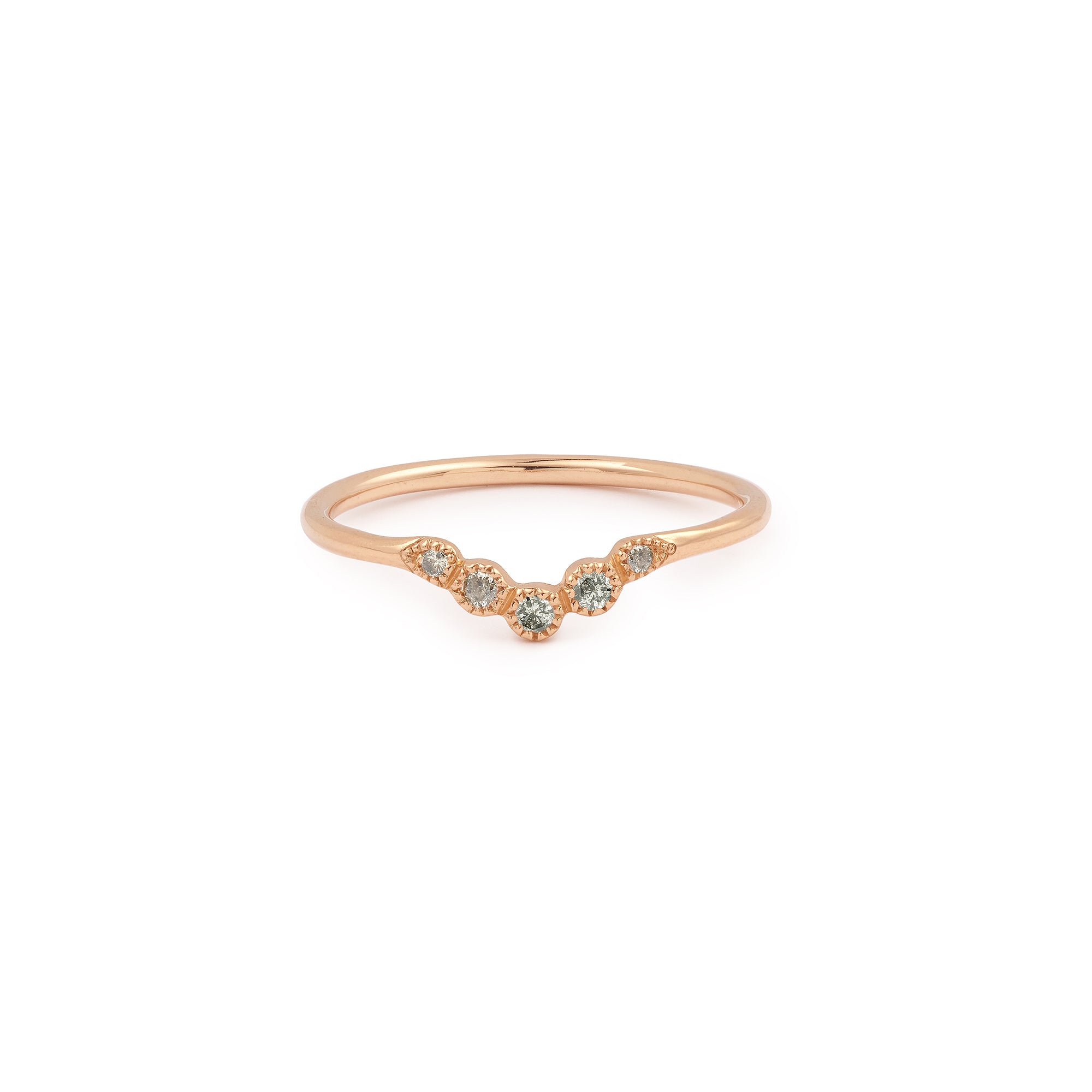 Bague Petit Amour Céleste Curve XL Diamants Salt & Pepper