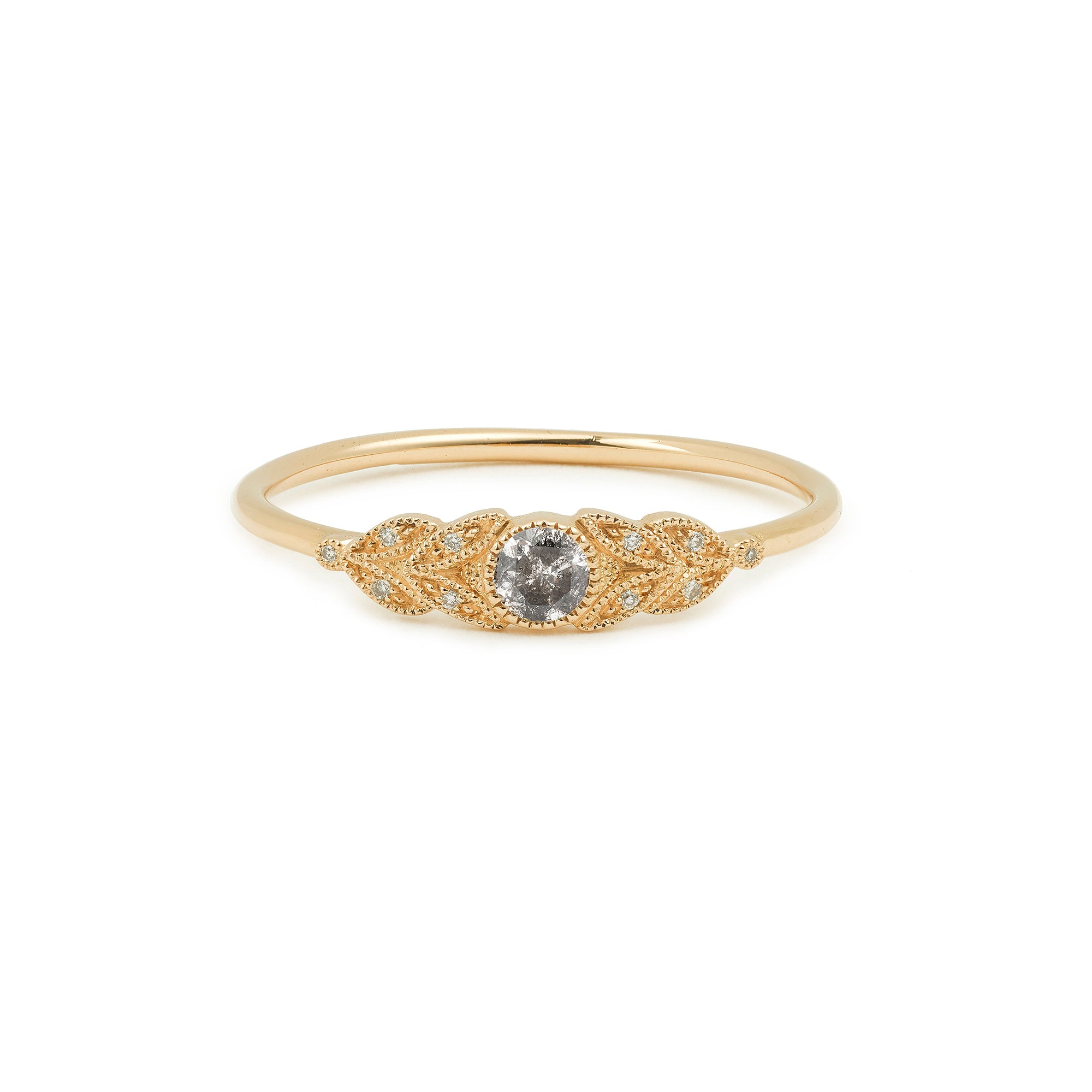 Bague Feuillage S double Diamant Salt & Pepper