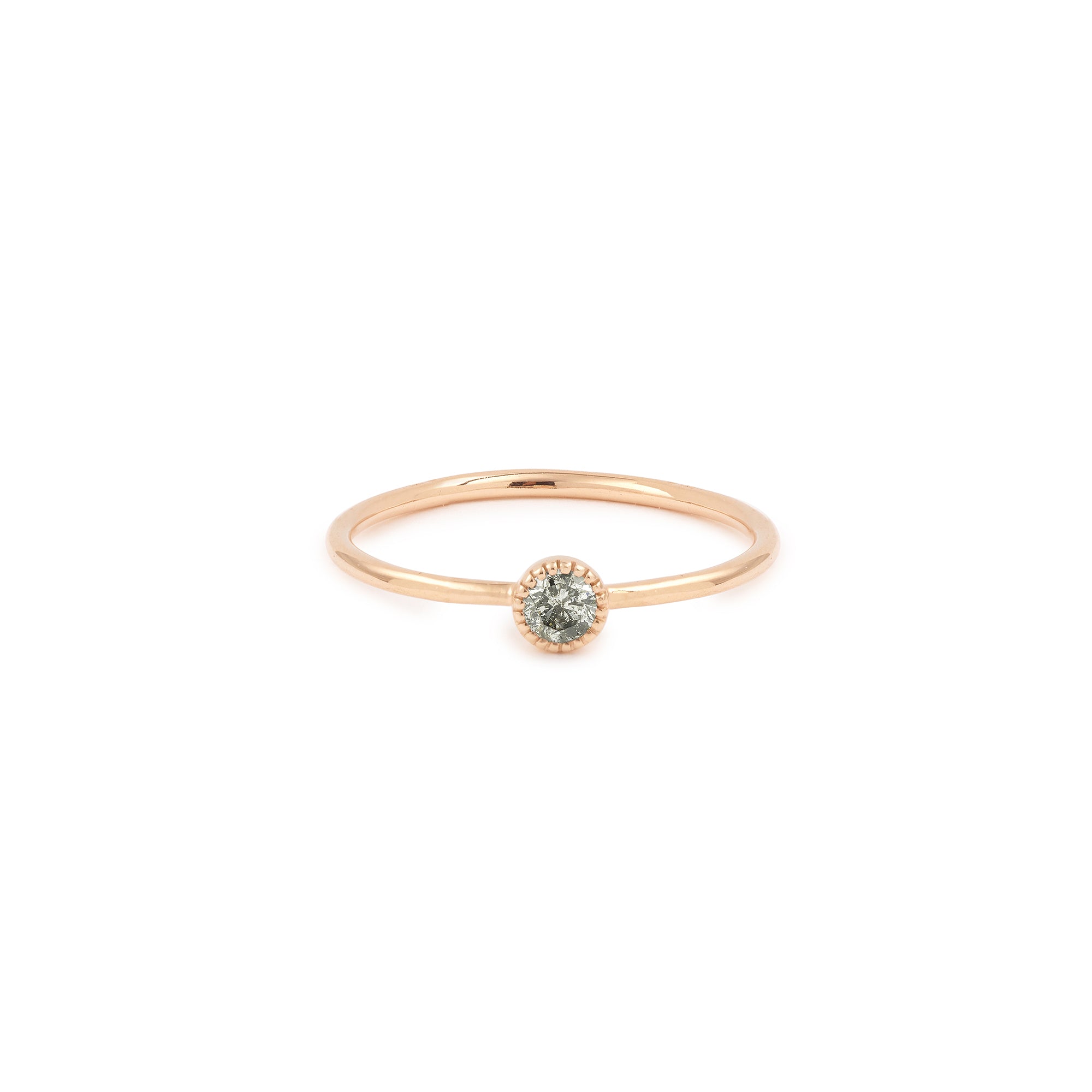 Solitaire Mini Love Ring S Diamant Salt & Pepper