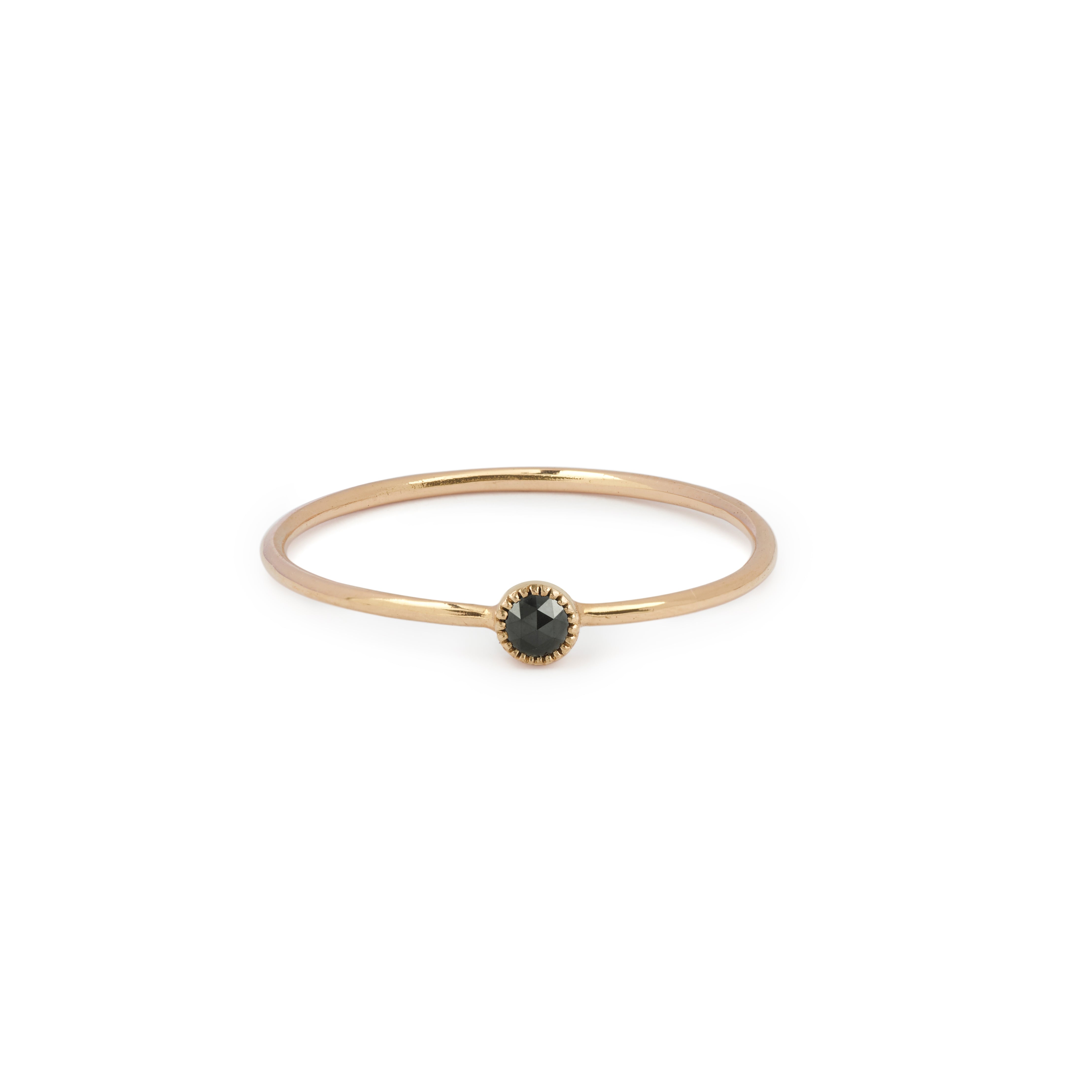 Bague - Mini Love Ring S Diamant Noir, bague de fiançailles de créateur, bague de createur, bague ethique, bague fine, solitaire Myrtille Beck Paris