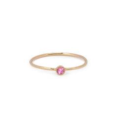 Bague - Mini Love Ring S Saphir Rose, bague de fiançailles de créateur, bague de createur, bague ethique, bague fine, solitaire Myrtille Beck Paris