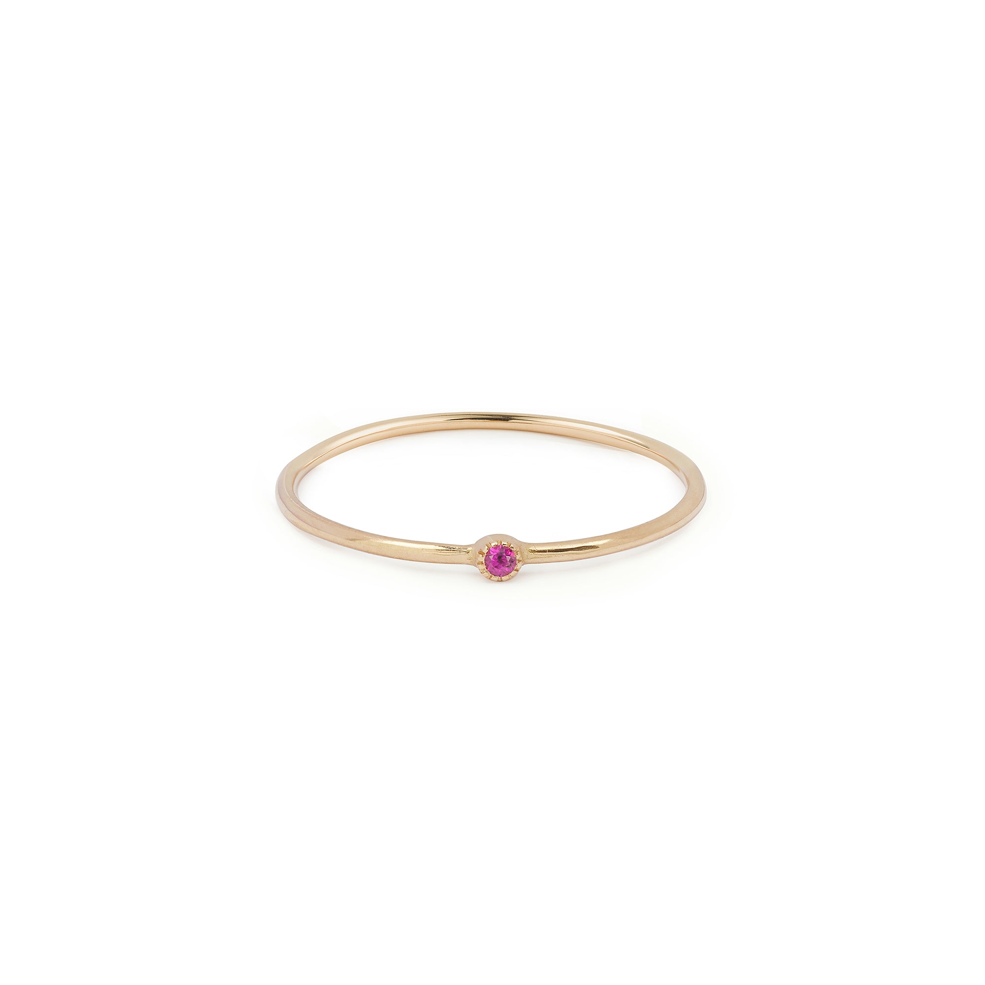 Solitaire Mini Love Ring XS Rubis framboise